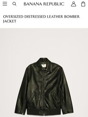 Black leather jacket with original garment bag